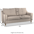 Justin Oatmeal 3 Seater Sofa dimensions