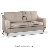 Justin Oatmeal 3 Seater Sofa dimensions