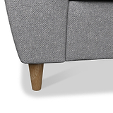 Justin Silver 3 Seater Sofa