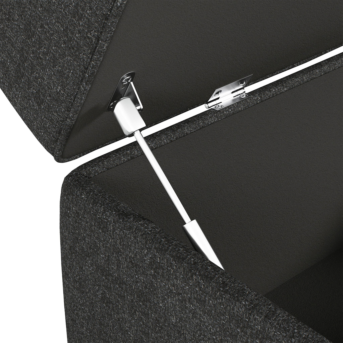 Justin Charcoal Small Storage Footstool