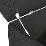 Justin Charcoal Small Storage Footstool