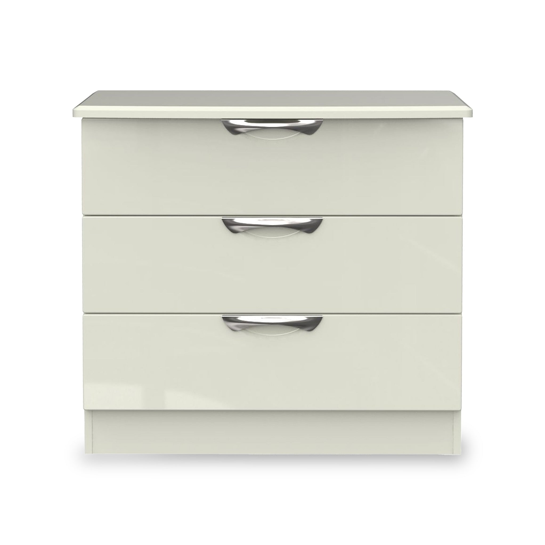 Beckett Cream Gloss 3 Drawer Chest from Roseland