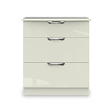 Beckett Cream Gloss 3 Drawer Deep Chest from Roseland