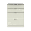 Beckett Cream Gloss 4 Drawer Deep Chest from Roseland