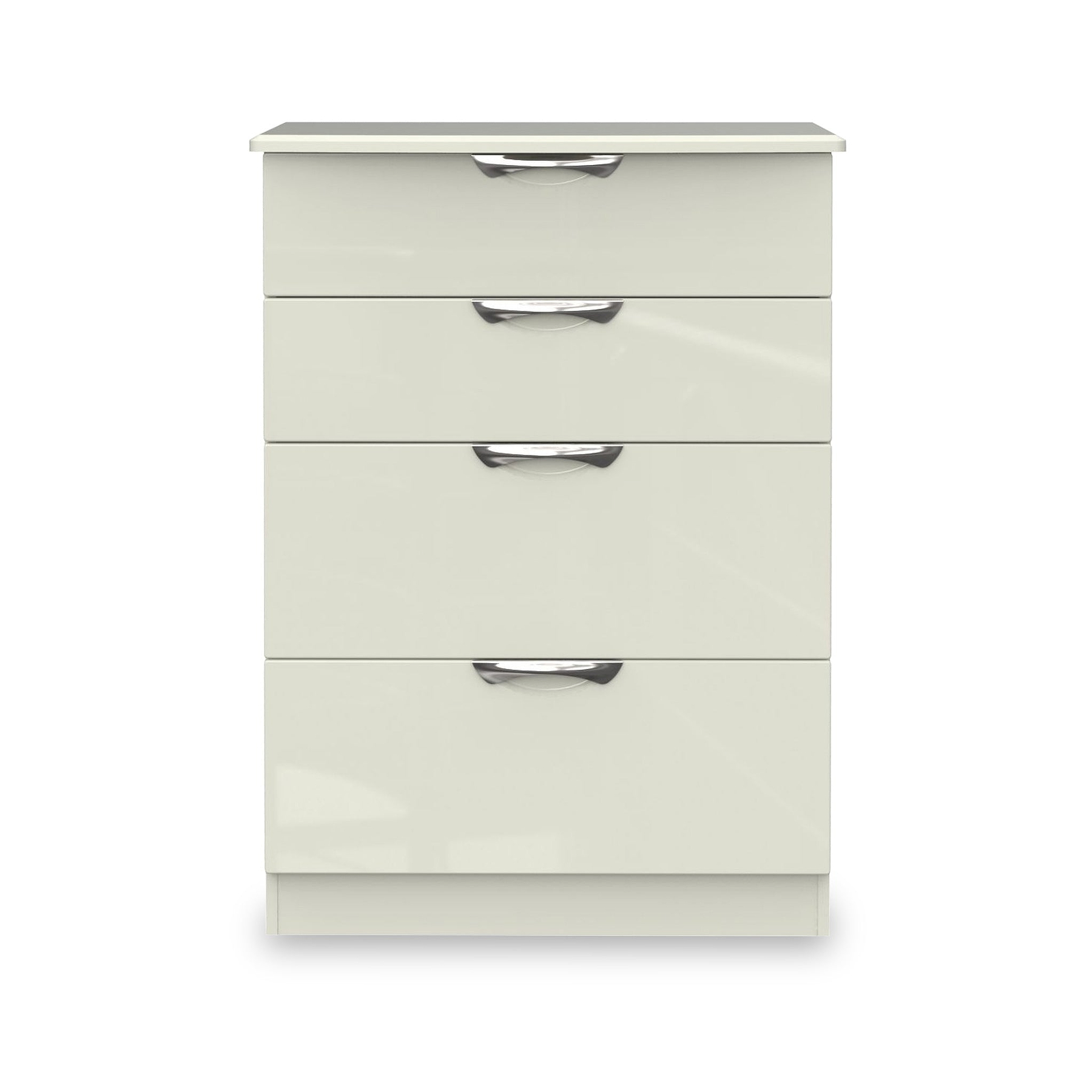 Beckett Cream Gloss 4 Drawer Deep Chest from Roseland