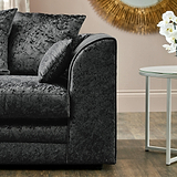 Tamara Black Crushed Velvet 2 Seater Couch