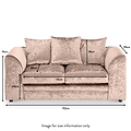 Tamara Mink Crushed Velvet 2 Seater Sofa dimensions