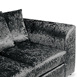 Tamara Black Crushed Velvet 3 Seater Sofa