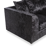 Tamara Black Crushed Velvet 3 Seater Sofa