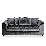 Tamara Black Crushed Velvet 3 Seater Sofa from Roseland Furniture
