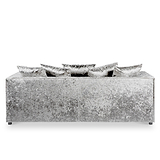 Tamara Silver Crushed Velvet 3 Seater Sofa