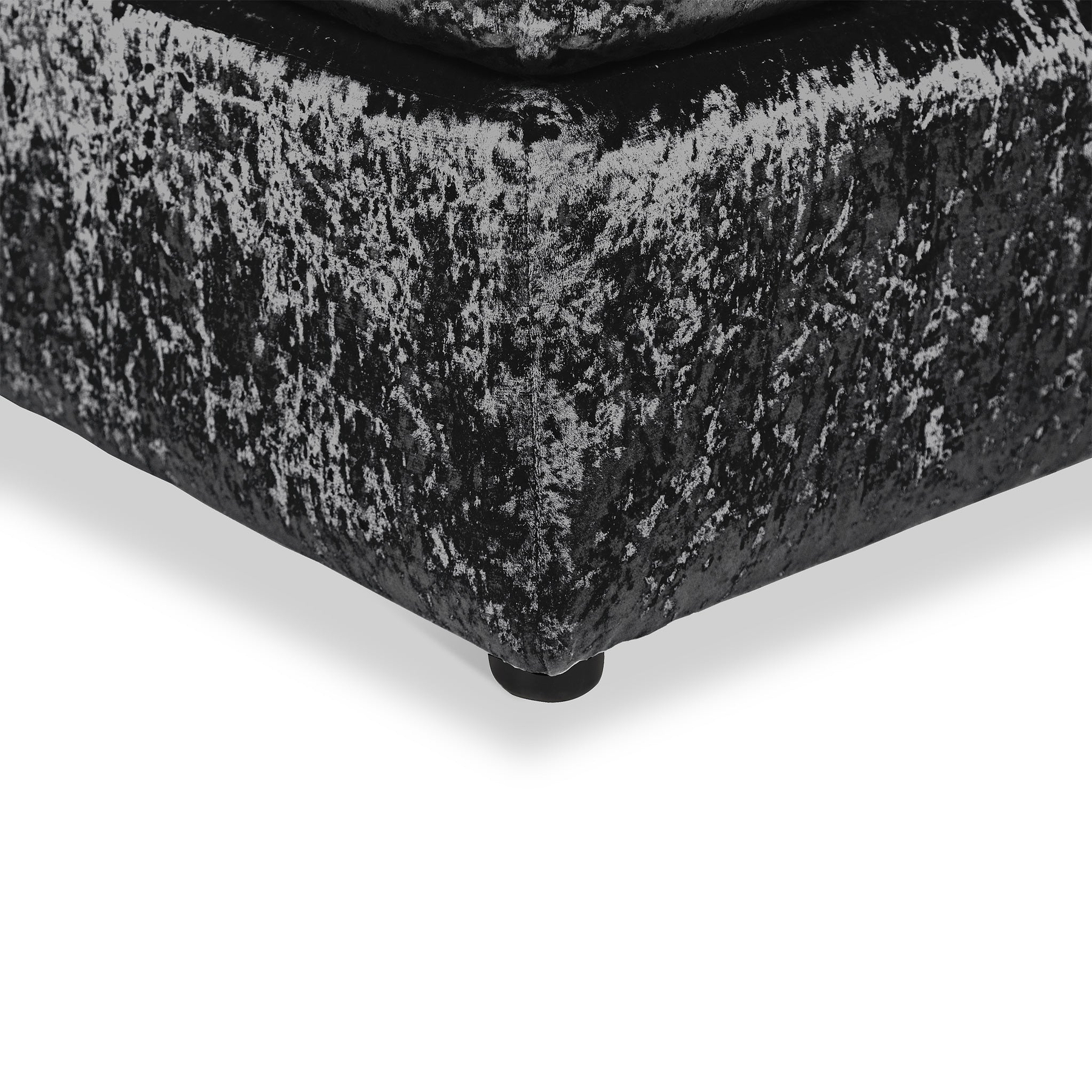 Tamara Black Crushed Velvet Footstool