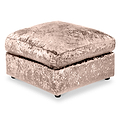 Tamara Mink Crushed Velvet Footstool from Roseland furniture