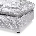 Tamara Silver Crushed Velvet Footrest