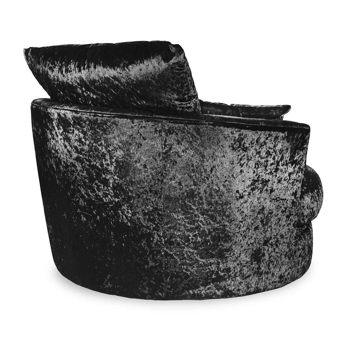 Tamara Black Crushed Velvet Swivel Chair