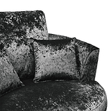 Tamara Black Crushed Velvet Swivel Chair