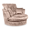 Tamara Mink Crushed Velvet Swivel Chair from Roseland Furniture