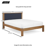 Broadway 5ft King Size Bed Frame - Size Guide