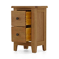 Broadway Oak Narrow Bedside Table