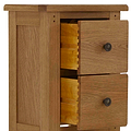 Broadway Oak Narrow Bedside Table