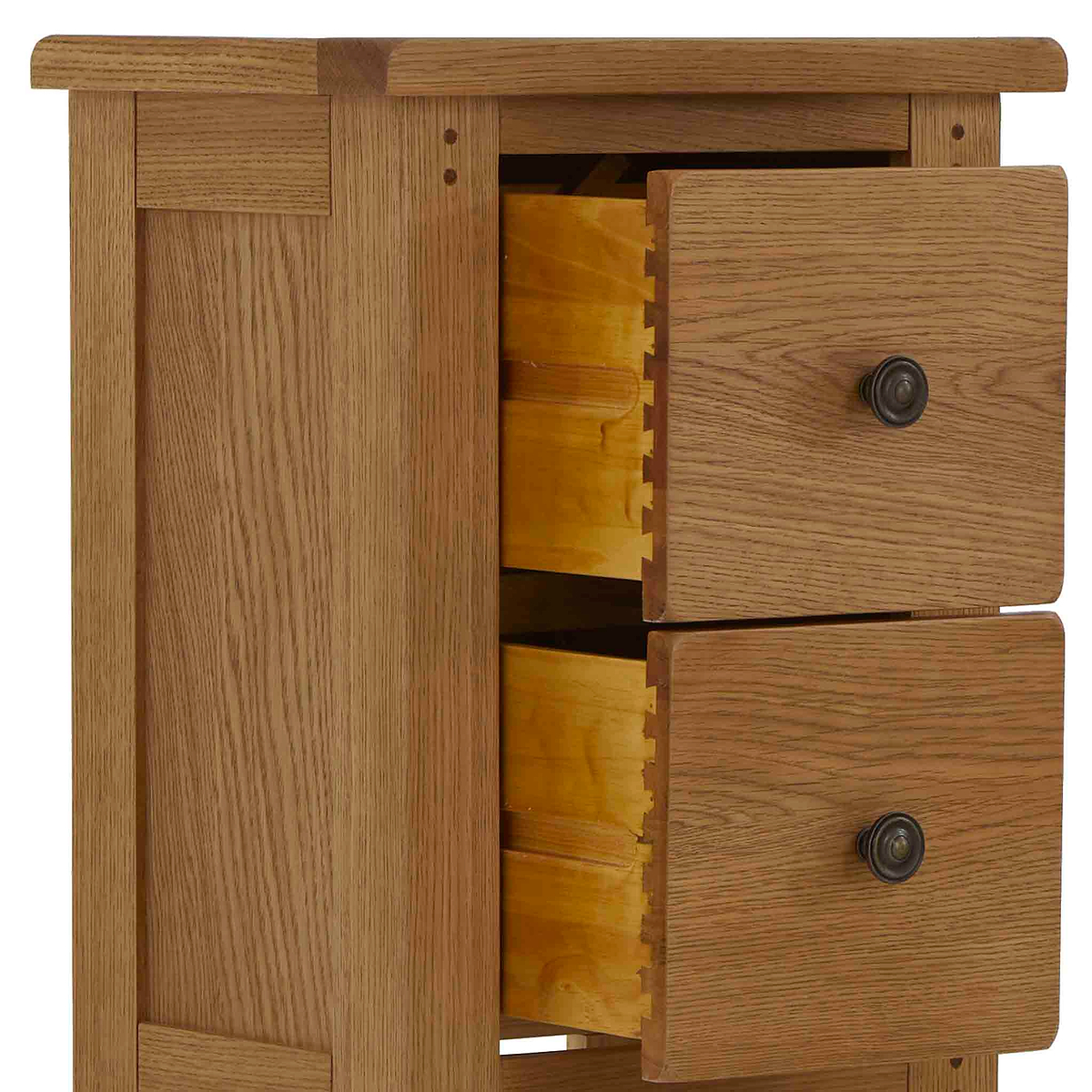 Broadway Oak Narrow Bedside Table