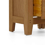 Broadway Oak Narrow Bedside Table