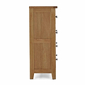 Broadway Oak 2 Over 3 Drawer Chest - Side on view