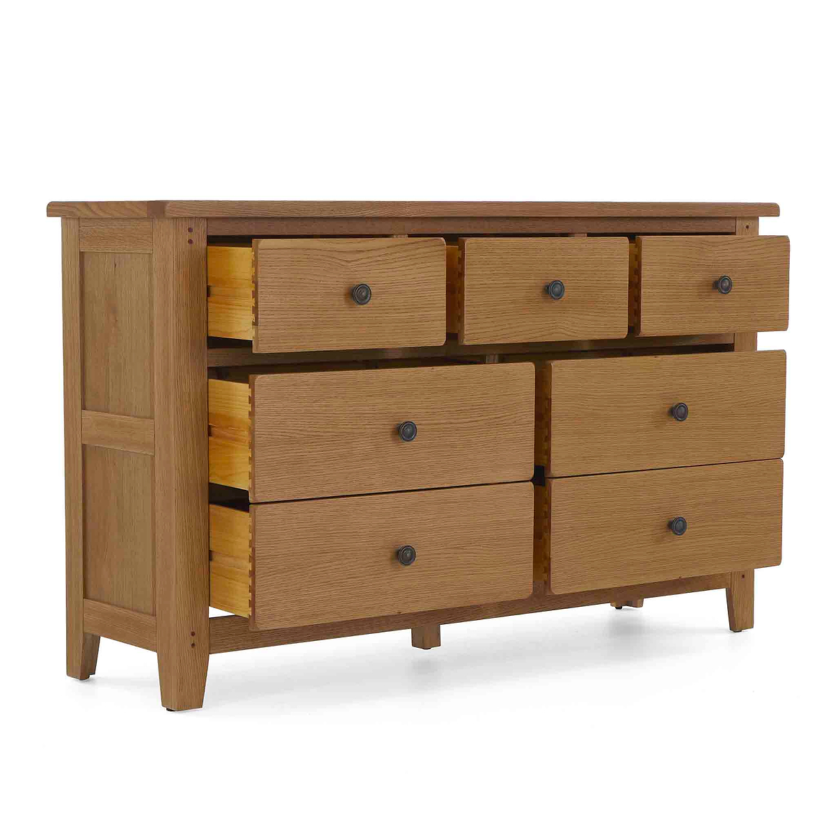 Broadway Oak 3 Over 4 Drawer Chest From Roseland Furniture