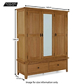 Size Guide - Broadway Oak Triple Wardrobe