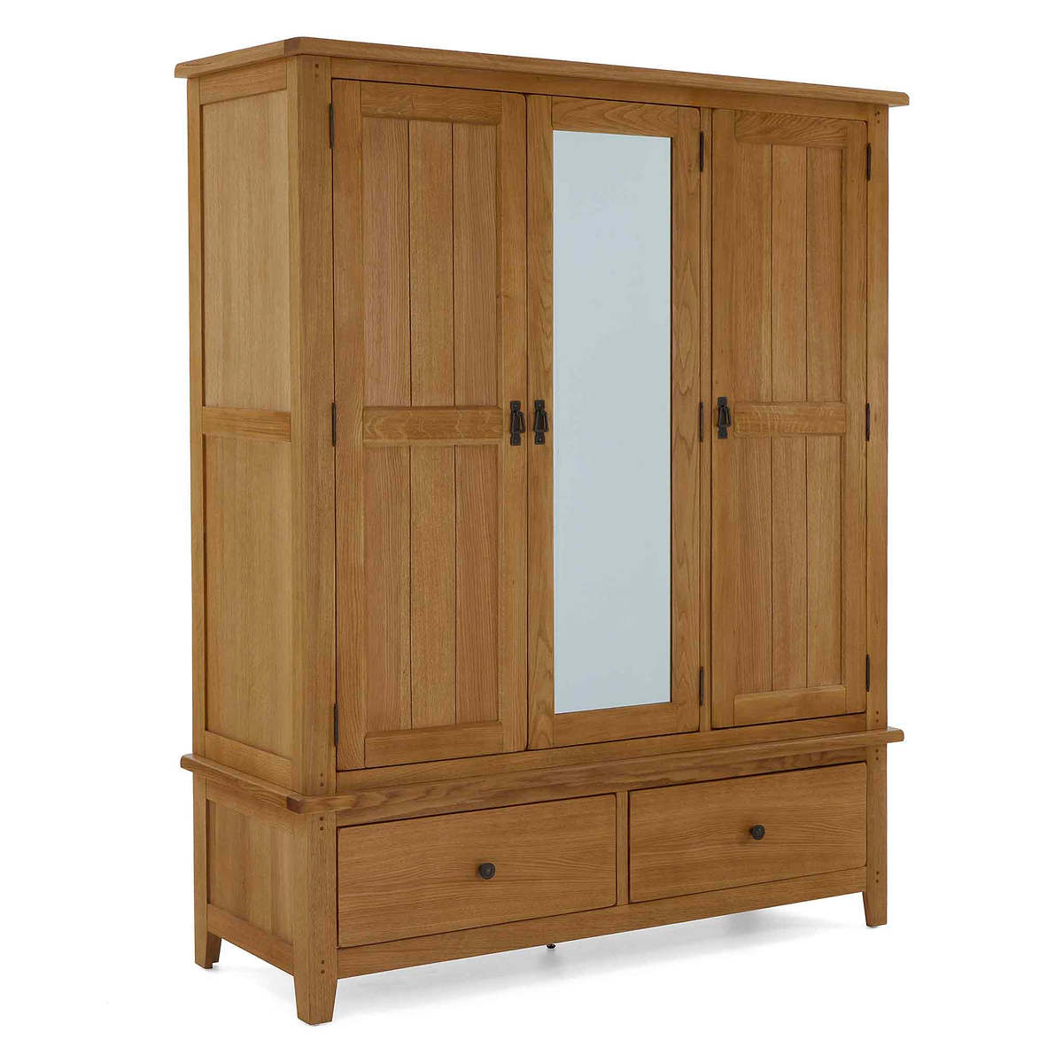 Broadway Oak Triple Wardrobe from Roseland Furniture