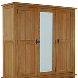 Broadway Oak Triple Wardrobe
