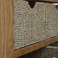 Broadway Oak Console Table with Baskets