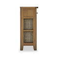 Broadway Oak Console Table with Baskets