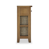 Broadway Oak Console Table with Baskets