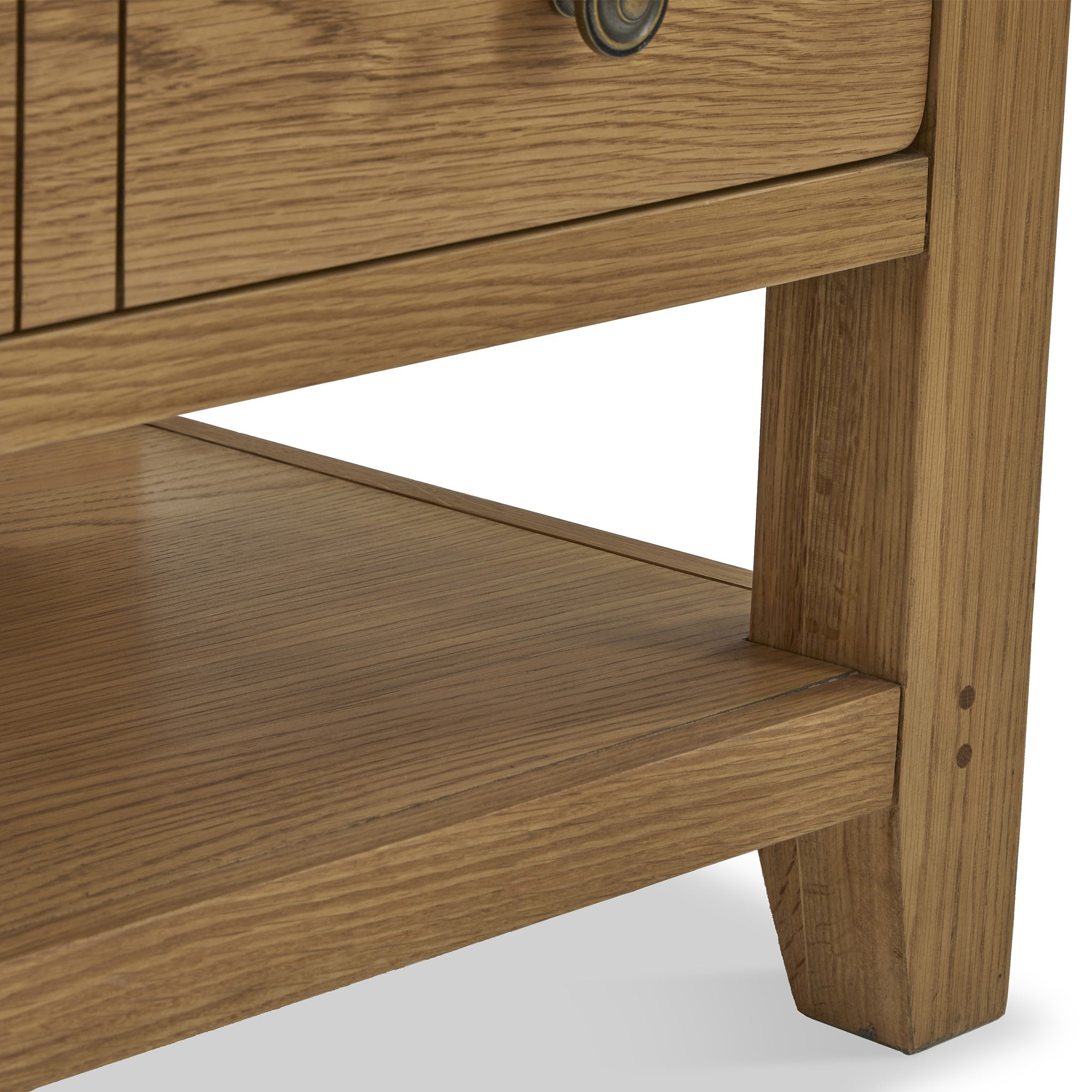 Broadway Oak Small Coffee Table by Roseland Furniture with two drawers and a lower shelf