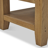 Broadway Oak Small Coffee Table by Roseland Furniture with two drawers and a lower shelf