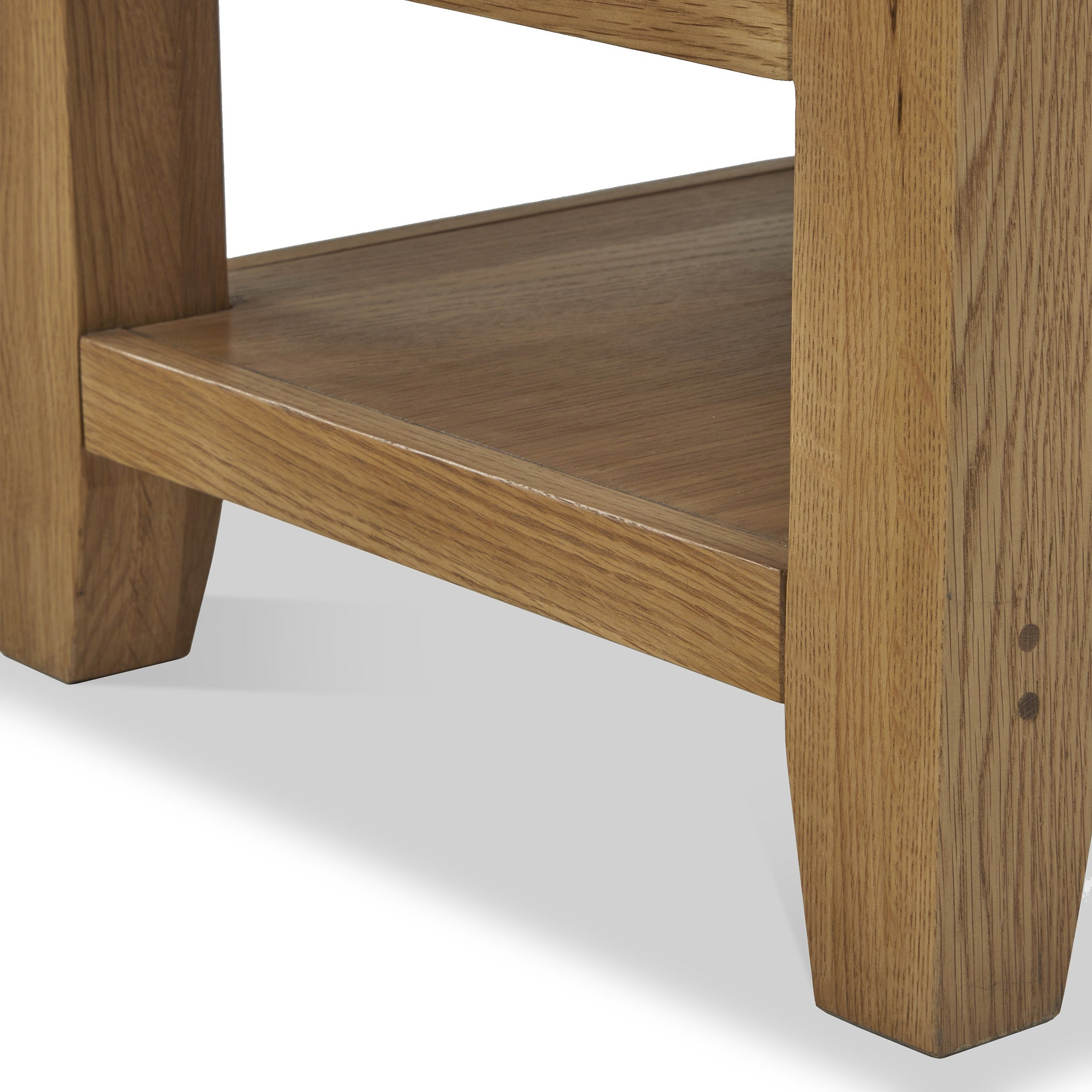Broadway Oak Small Coffee Table by Roseland Furniture with two drawers and a lower shelf