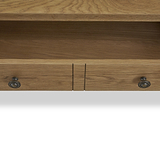 Broadway Oak Small Coffee Table by Roseland Furniture with two drawers and a lower shelf