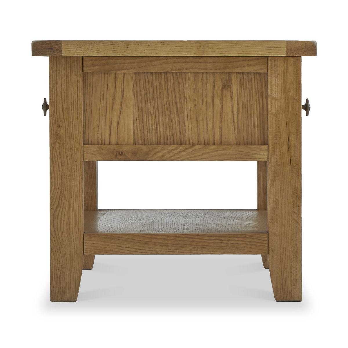 Broadway Oak Small Coffee Table by Roseland Furniture with two drawers and a lower shelf