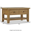 Broadway Oak Small Coffee Table dimensions