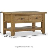 Broadway Oak Small Coffee Table dimensions