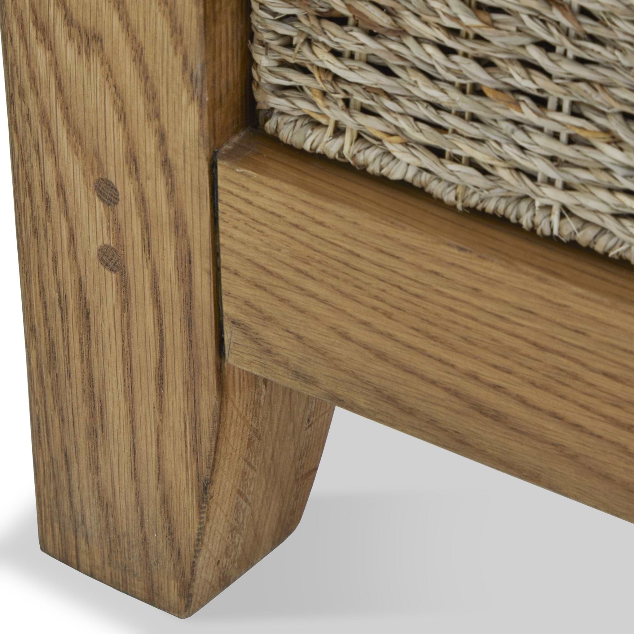 Broadway Oak Large Coffee Table with Baskets