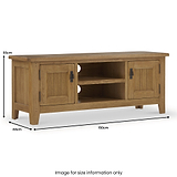 Broadway Oak 150cm TV Unit dimensions