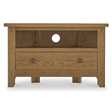 Broadway Oak Corner TV Cabinet with Drawer
