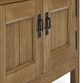 Broadway Oak Corner Television Stand with Door