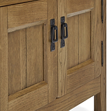 Broadway Oak Corner Television Stand with Door
