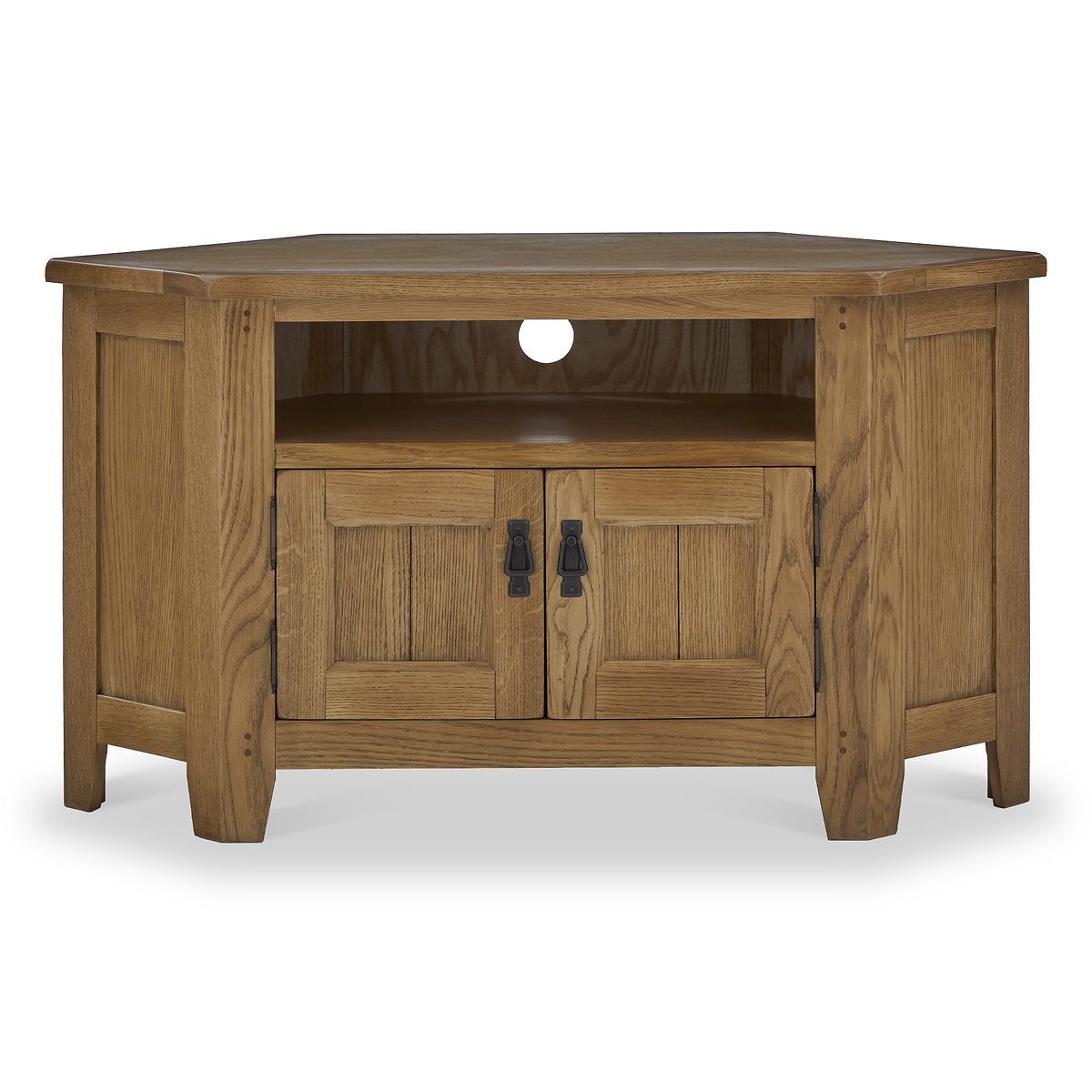 Broadway Oak Corner TV Cabinet with Door