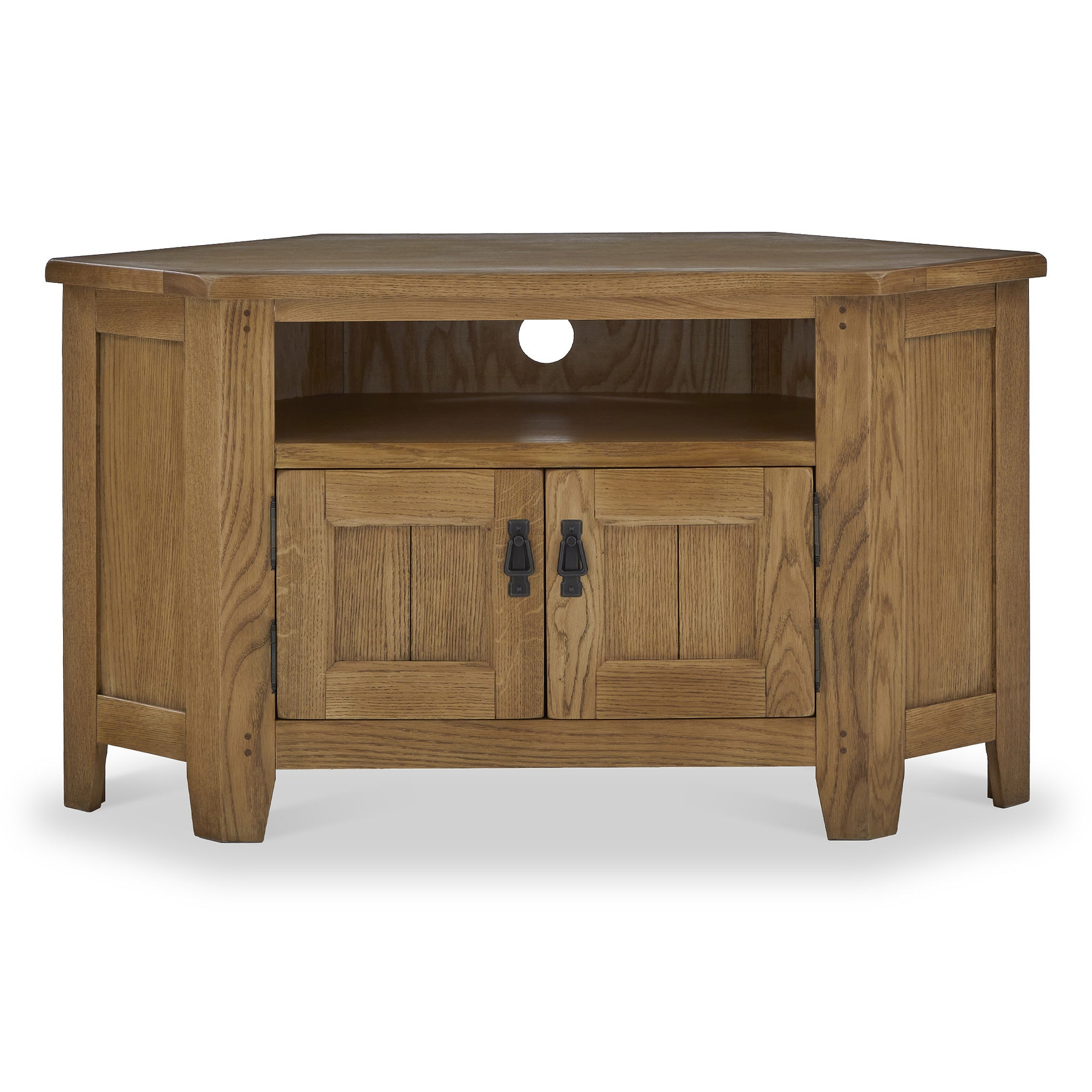 Broadway Oak Corner TV Cabinet with Door