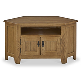 Broadway Oak Corner Tekevision Unit with Door
