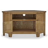 Broadway Oak Corner Television Cabinet with Doors